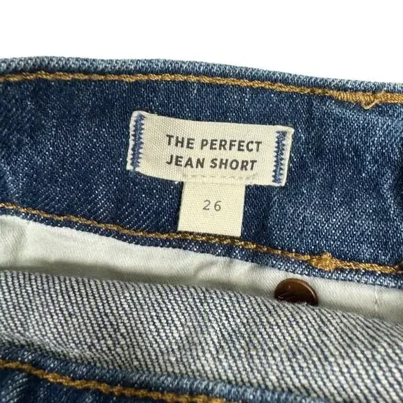 Madewell The Perfect Jean Short Rayburn Wash 26 Denim Cutoffs High Rise Casual - Picture 6 of 7